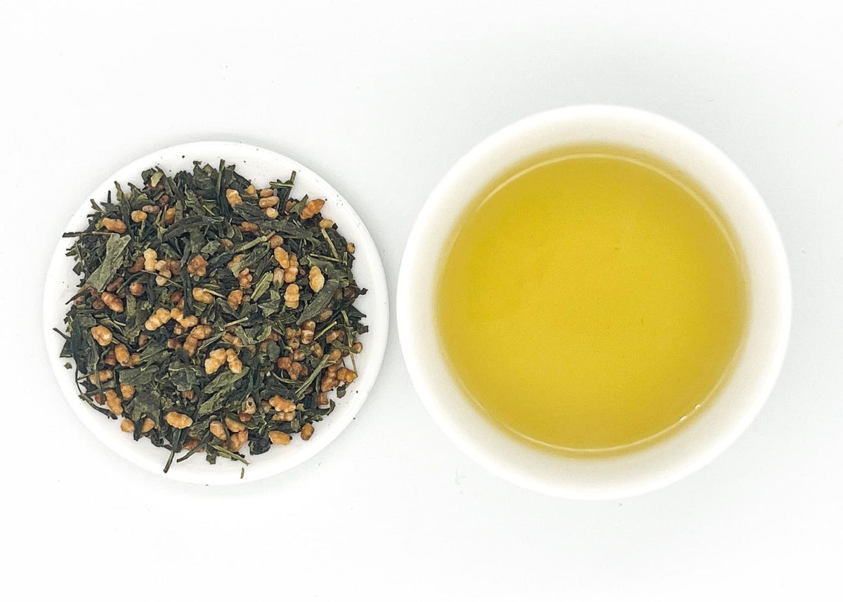Grüner &amp; Weißer Tee, Sencha, Genmaicha Rice-Pop